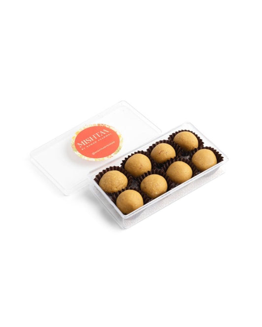 Mishtaa Minis - Kaju Kesar Laddoo (Nolen Gur)
