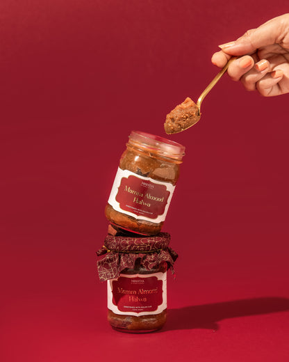 Mamra Almond Halwa (Nolen Gur)